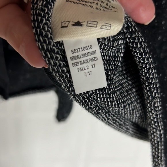 Grey State Kendall sweatshirt deep black tweed new with tags size 1 (XL) - Picture 6 of 6